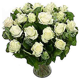 Bloemen boeket van witte rozen