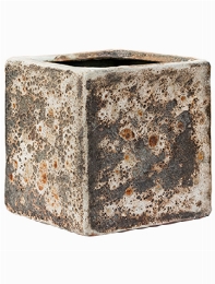 Lava Cube relic rust metal (glazed inside)