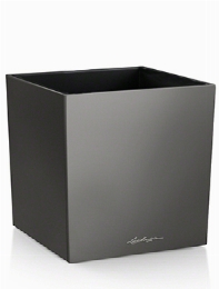 Lechuza Cube Premium Single planter antraciet metallic