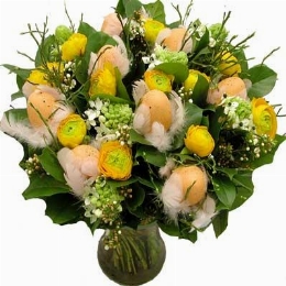 Paasboeket bloemen gemengd