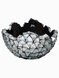 Shell Bowl Mother of pearl silver-blue